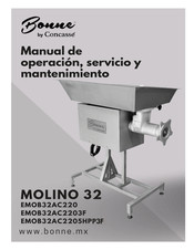 Concasse Bonne EMOB32AC220 Manual De Operacion, Servicio Y Mantenimiento