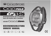 CICLOSPORT Ciclo PULPS CP 13is Manual Del Usuario