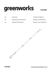 GreenWorks PS24B00 Manual Del Operador