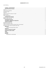 ENERGY SISTEM Outdoor bike Manual De Usuario