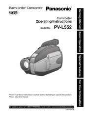 Panasonic Palmcorder PV-L552 Manual De Instrucciones