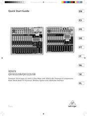 Behringer XENYX QX1832USB Guia De Inicio Rapido