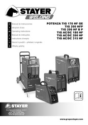 STAYER WELDING TIG 200 HF P Manual De Instrucciones