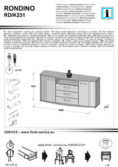 Forte RONDINO RDIK231 Instrucción De Montaje