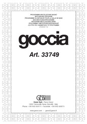 Gessi Goccia 33749 Manual Del Usuario