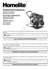 Homelite HG3510 Serie Manual Del Operador