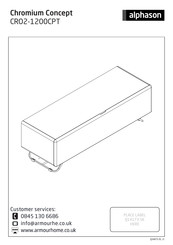 Alphason Chromium Concept CRO2-1200CPT Instrucciones De Montaje