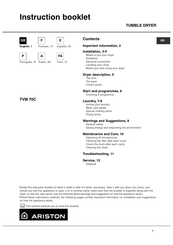 Ariston TVM 70C Folleto De Instrucciones