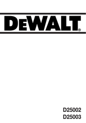 DeWalt D25002 Manual Del Usuario