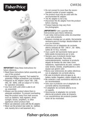 Fisher-Price CMR36 Manual Del Usuario