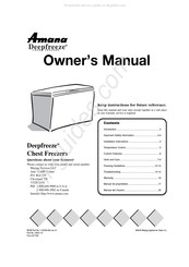 Amana Deepfreeze AQC0722BRW Manual Del Usuario