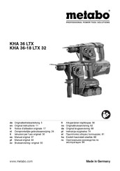 Metabo KHA 36-18 LTX 32 Manual Original