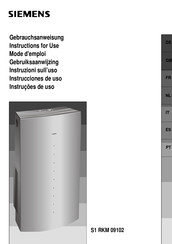 Siemens S1 RKM 09102 Instrucciones De Uso