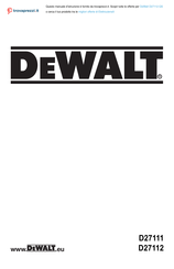 DeWalt D27112-QS Manual De Instrucciones