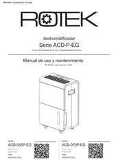 Rotek ACD-055P-EG Manual De Uso Y Mantenimiento