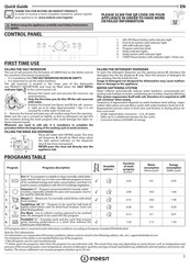 Indesit D2F HK26 S Guía Rápida