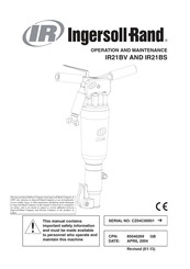 Ingersoll Rand IR21BV Manual
