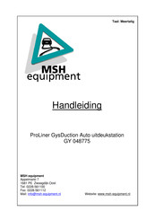 MSH equipment ProLiner GysDuction Manual De Instrucciones