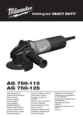 Milwaukee AG 750-125 Manual Original