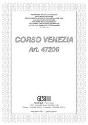 Gessi CORSO VENEZIA 47206 Instrucciones De Montaje