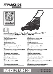 Parkside Performance PPRMA 40 Li A1 Traduccion Del Manual De Instrucciones Originale