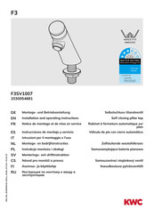 KWC F3SV1007 Instrucciones De Montaje Y Servicio