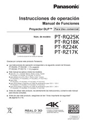 Panasonic PT-RQ25K Instrucciones De Operación