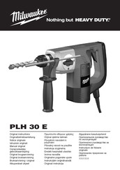 Milwaukee PLH 30 E Manual Original