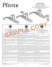 Pfister G134-5000 Instrucciones De Montaje