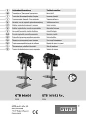 Gude GTB 16/605 Traducción De Las Instrucciones Originales