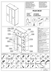 Dedeman FELIX 3K1O UP 00294 Instrucciones De Montaje