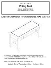 Costco SWBT661703-UK Instrucciones De Ensamblado