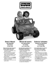 Fisher-Price Power Wheels V2503 Manual Del Usuario Con Instrucciones De Montaje