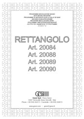 Gessi RETTANGOLO 20090 Manual Del Usuario