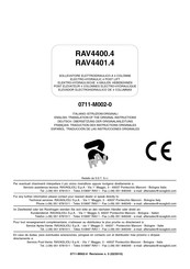 Ravaglioli RAV4400.4 Traducción De Las Instrucciones Originales