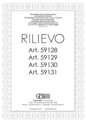 Gessi RILIEVO 59131 Manual Del Usuario