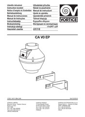 Vortice CA V0 EP Manual De Instrucciones