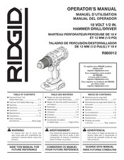 RIDGID R860012 Manual Del Operador