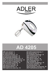 Adler europe AD 4205 Manual De Uso