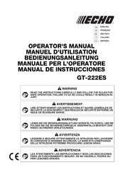 Echo GT-222ES Manual De Instrucciones