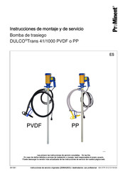 ProMinent DULCO Trans 41/1000 PVDF Instrucciones De Montaje Y De Servicio