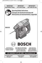 Bosch RHH181 Instrucciones De Funcionamiento Y Seguridad