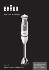 Braun Multiquick 5 Vario MQ 5007 Puree+ Manual Del Usuario