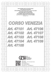 Gessi CORSO VENEZIA 47104 Manual Del Usuario