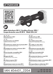 Parkside PAAS 20-Li A1 Traduccion Del Manual De Instrucciones Originale