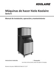 Koolaire KYT1000N Manual De Instalación, Operación Y Mantenimiento