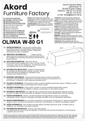 Akord OLIWIA W-80 G1 Instrucciones De Instalación