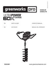 GreenWorks Pro ULTRAPOWER 60X RANGE EA60L00 Manual Del Operador