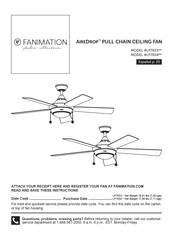 Fanimation AIREDROP LP7653 Serie Manual Del Usuario