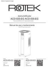 Rotek ACD-035-EG Manual De Uso Y Mantenimiento